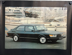 Original Factory Poster 1979 SAAB 900 Turbo Black 3-Door 19.5x15.5" Part 209445