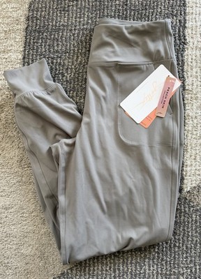 Women s X By Gottex Cuffed Leggings Stone Sz Medium NWT