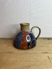Vintage Crich Pottery Diana Worthy Colourful Floral Studio Pottery Large Jug