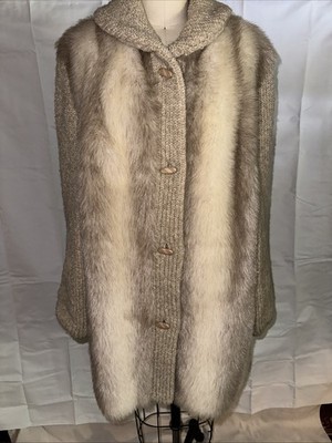 Vintage Dubrowsky & Perlbinder Women's Tissavel Faux Mink Fur Coat