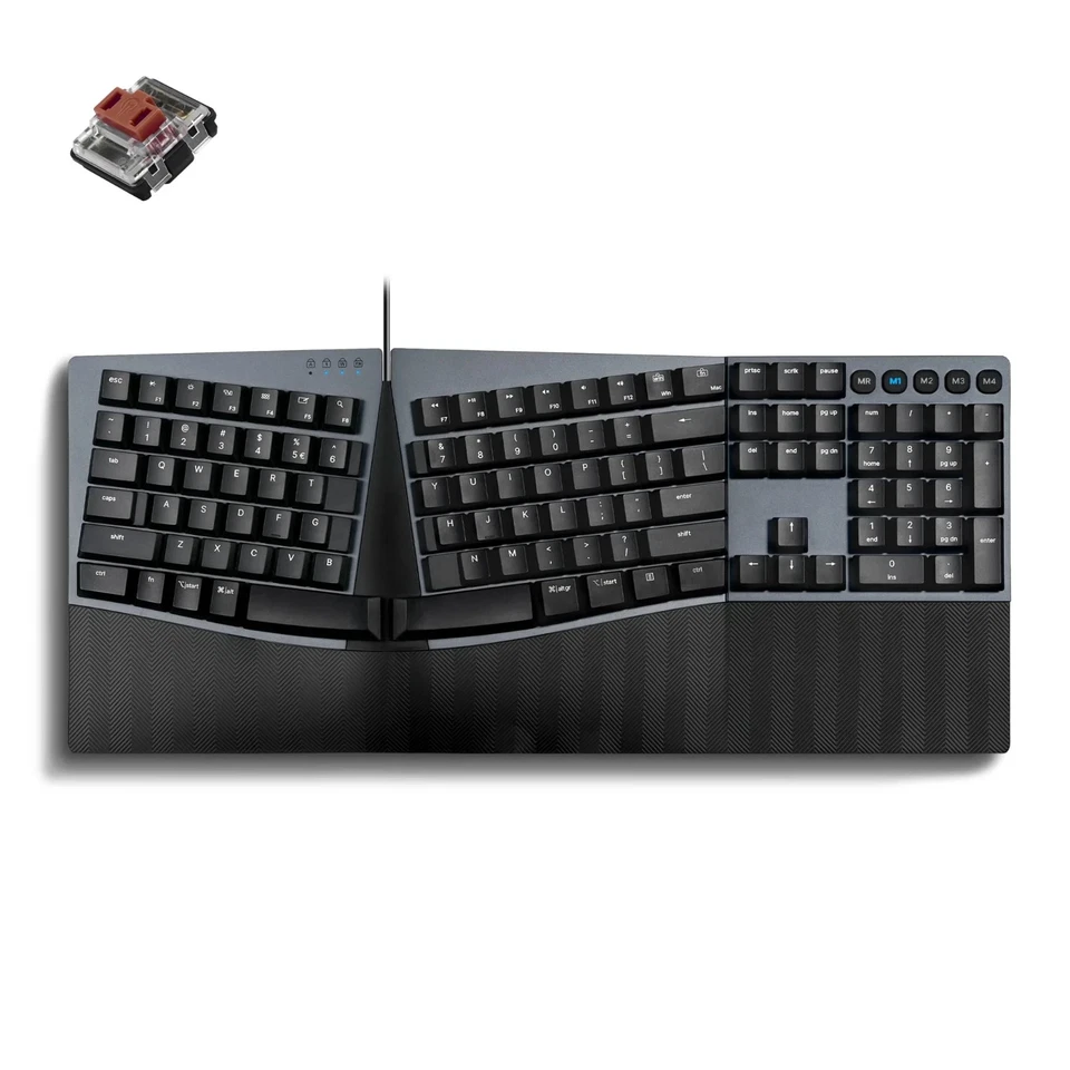 Perixx PERIBOARD-535BR Wired Ergonomic Mechanical Split Keyboard - Low-Profile - Image 3 of 4