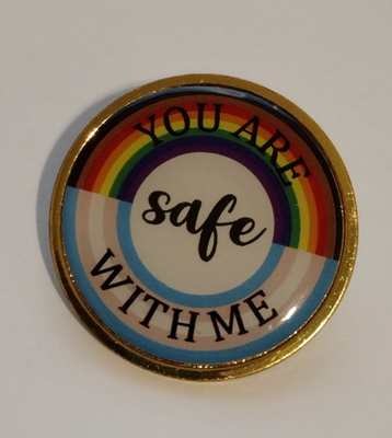 #ad You Are Safe With Me Badge Button Pin $8.85