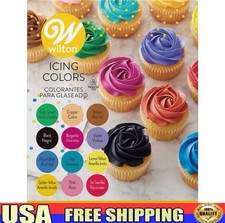 Juego de colorante de alimentos en gel comestible decoración de pasteles hornear paquete de 12 colores variedad nuevo