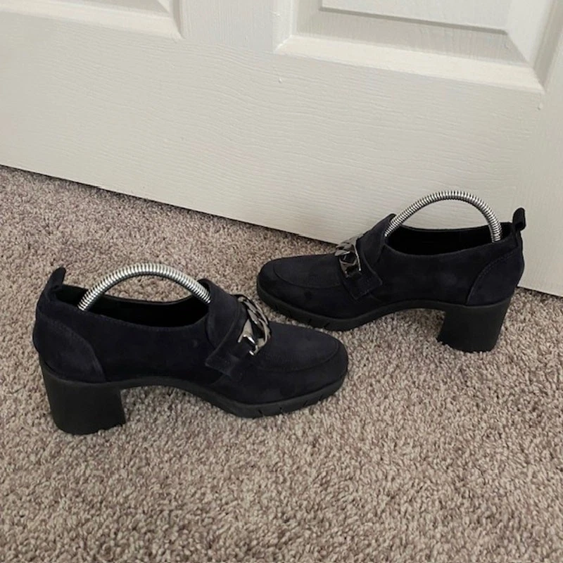 Mocasines de gamuza negros Flexx Vera Pelle de 2,5" para mujer talla 5,5 M Foto 4 de 4