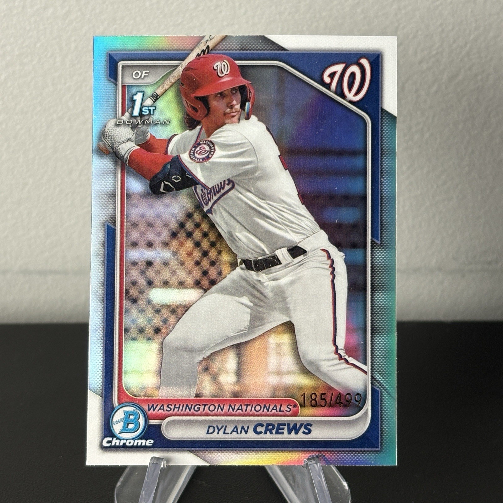 2024 Bowman Dylan Crews 1st Chrome Prospect Refractor /499 #BCP-23 Nationals