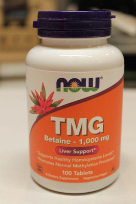 Now Foods TMG Betaine 1000mg Liver Support 100 Vegan Tabs. Exp 05/2027 - NEW