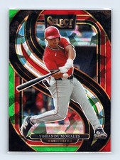 2025 Panini Select Yohandy Morales #166 Red and Green Ice Washington Nationals