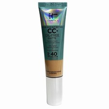 IT Cosmetics CC Oil-Free Matte Foundation TAN Broad Spectrum SPF 40 NIB READ 