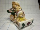 *Vintage 3pc Bear Family on Sled Ceramic Salt & Pepper Shakers — photo 1