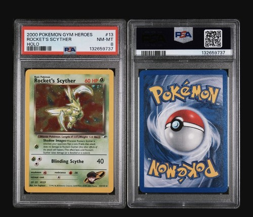 Rocket's Scyther (Unlimited) graded PSA 8 for sale on eBay