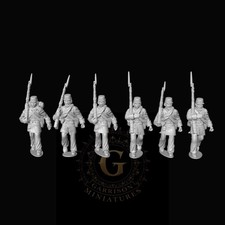 Confederate Infantry Marching X6: 28mm Civil War Wargames  Display Miniatures