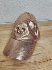 Disney Parks Rose Gold Glitter Mickey Mouse Icon Hat Cap Adult Sequin Adjustable