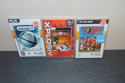 Championship Manager 5, Star Trek Armada, Worms United *Sealed* PC CD Rom Spiele