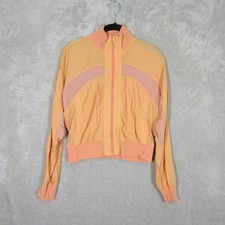 Lululemon Mesh Panel Cropped Windbreaker Jacket Orange Peach Size 4 LW3EXAS