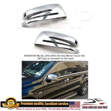 Chrome Mirror Covers Set ML GL Class Side Add on ML550 ML350 GL450 ML63