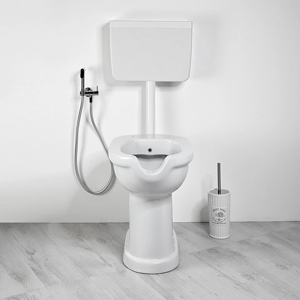 Wc Bidet Combinato Multifunzione Ergonomico per Disabili Terza Età a Terra H50 - Immagine 2 di 4