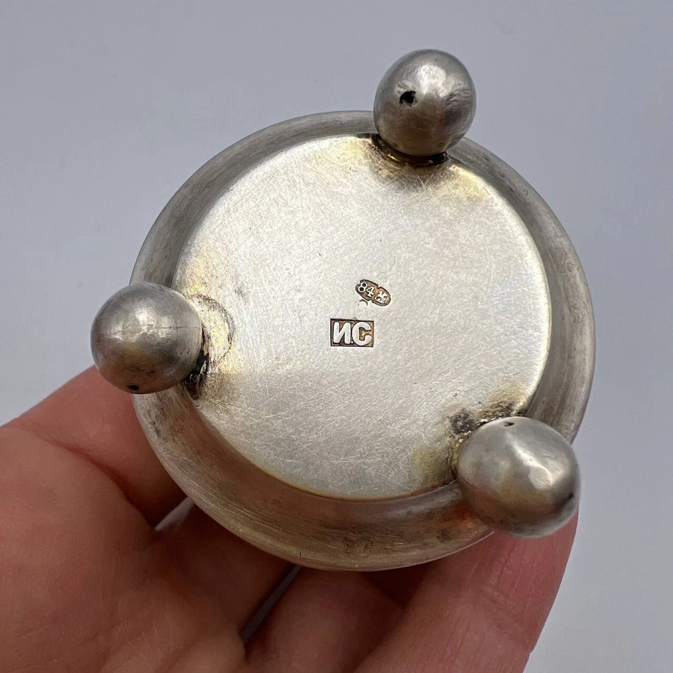 Antiguo cuenco original 84 plata herramientas de cocina sólido de lujo Foto 3 de 4