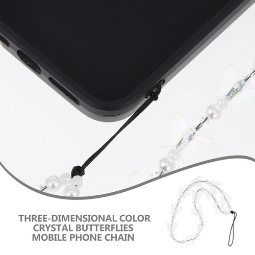 Mobilkette Von Kristall Schmetterling Mädchen Transparente Handykette - Zdjęcie 12 z 12