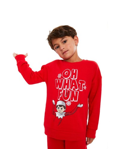 NWT 2Pc Boys Size 4 Elf On The Shelf Long Sleeve Sweatshirt & Pants Outfit 4T 5T - Picture 4 of 5
