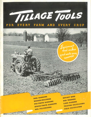 IH McCormick Farmall Tillage Tools Brochure Disk Spring Peg Tooth Harrows Packer