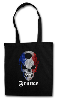 CLASSIC FOOTBALL SOCCER FRANCE SKULL SHOPPER SHOPPING BAG - French Fan Hooligan