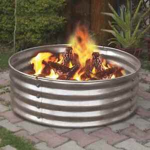 New 36 Portable Galvanized Steel Fire, Can I Use Galvanized Tub For Fire Pit