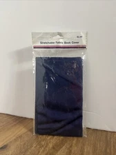 Stretchable Navy Blue Fabric Book Cover