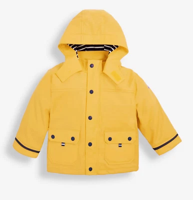JOJO MAMAN BÉBÉ Jojo Maman Bebe Kids Waterproof Fisherman's Jacket, Mustard Yellow, Mixed Sizes