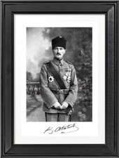 Mustafa Kemal Atatürk + Autogramm mit Bilderrahmen ++ Türkei Präsident Republik