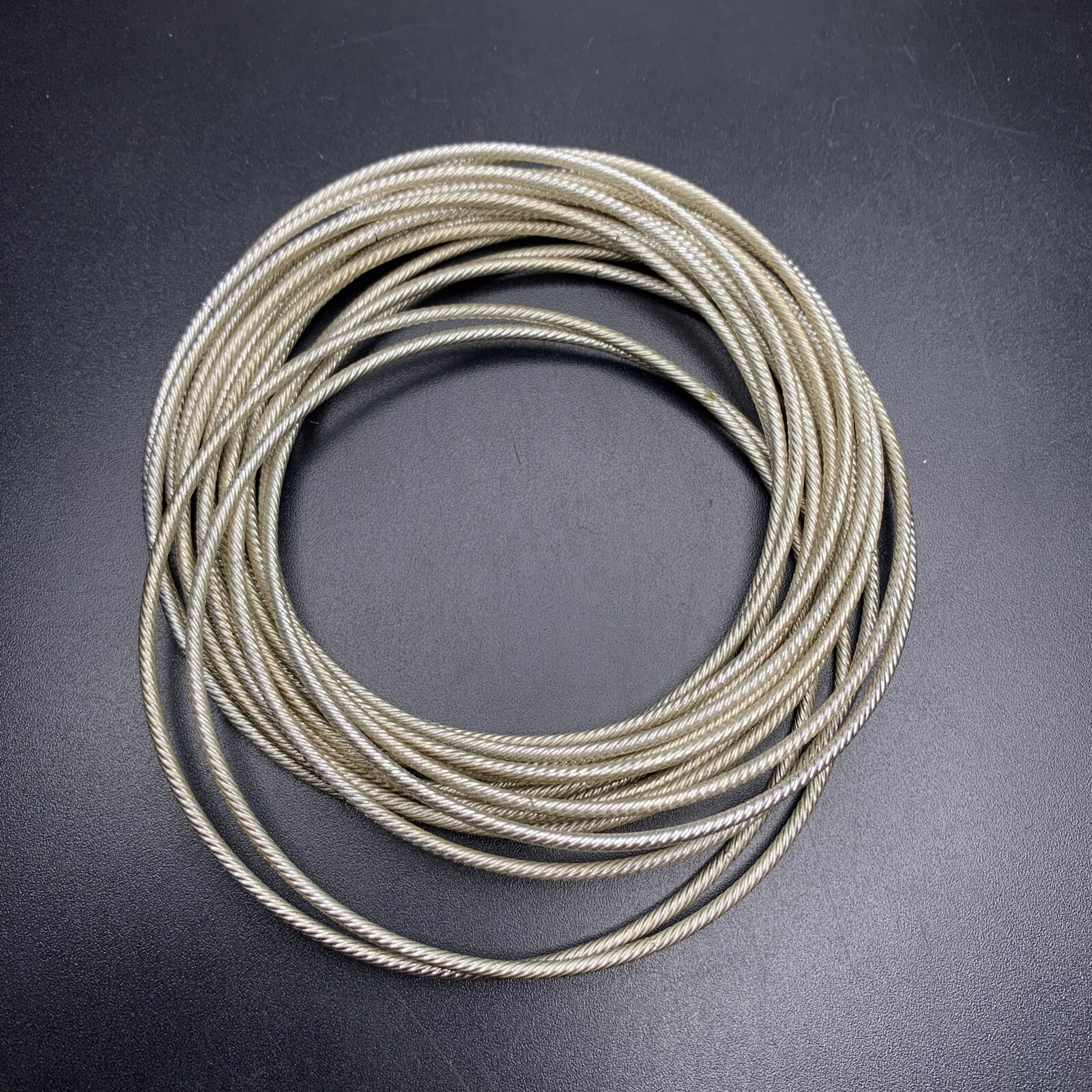 Silver Tone Textured Connected Bangles Bangle Bra… - image 3