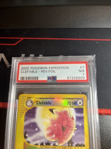 2002 Pokemon Expedition Clefable Holo #7 PSA 7 Rare NEAR MINT NM - Picture 2 of 4