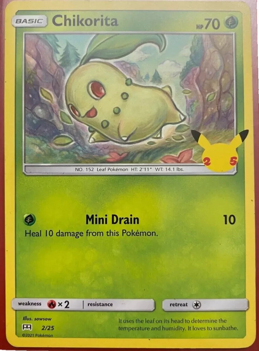 Pokemon TCG Card - Celebrations Chikorita 2/25 NM | eBay