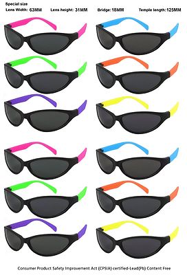12 Pack Neon Sport Sunglasses w/CPSIA certified-Lead(Pb) Content Free & UV400