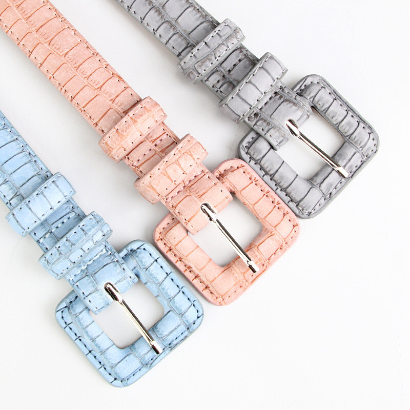 Women\'s Snake Buckle PU Leather Skinny Belt for Dresses Jeans Women S Snake Print Waist Belt Adjustable Round Buckle  main image 4
