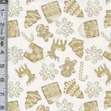 Christmas Gingerbread Cookie Fabric Cookies Toss Cotton Dear Stella By The Yard