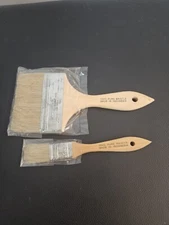 New Vtg Single Thickness, 4" & 1" wide, 100% White Bristles,