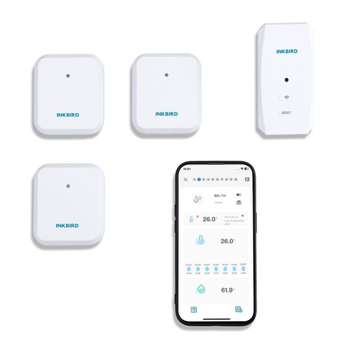 3PCS Wireless Temperature Humidity Sensor wifi gateway Portable Smart Sensor APP - Picture 2 of 9