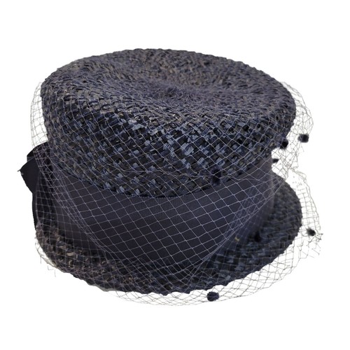 Vintage Red Pillbox Hat with Mesh Derby Church Formal Outfit Vintage Red Pillbox Hat with Mesh Derby Church Formal Outfit  main image 2
