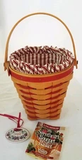 Longaberger 1996 Sweetheart Bouquet Basket Set-Prot.-Liner-Tie On-Card 5TH Ed.