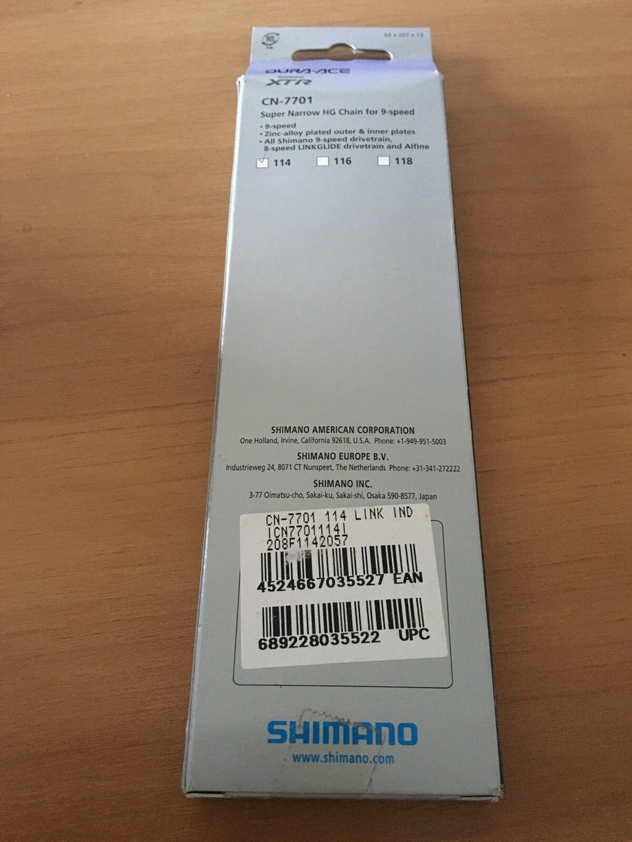 NOS Shimano XTR Dura Ace Chain CN7701 9 Speed | eBay