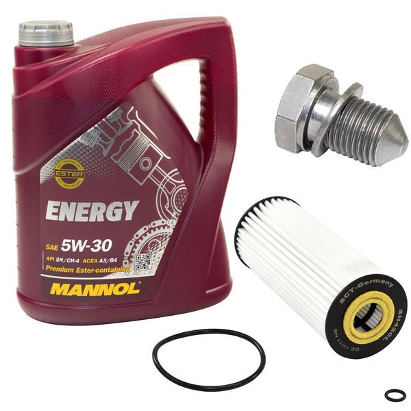 MotoröL ÖLfilter SH420L Set 5W30 5Liter + ÖLablassschraube FüR Audi Seat Skoda-image