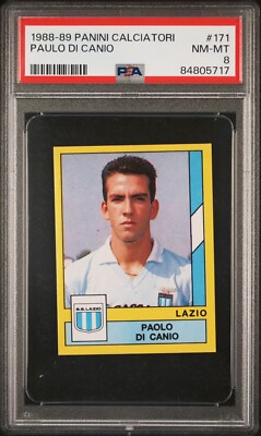 1988 Panini Calciatori Paolo Di Canio PSA 8 - West Ham Lazio Italy Rookie Pop 1