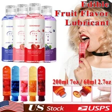 Edible Fruit Flavor Adult Lubricant Gel Lube Edible Oral Sex Sexual Massage Oil