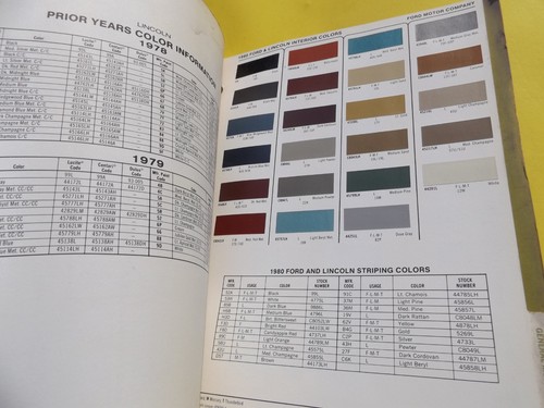 1980 DUPONT REPINTADO AUTOMOTRIZ INFORMACIÓN DE COLOR PINTURA CHIP CÓDIGO FORD GM MOPAR - Imagen 6 de 8