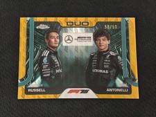 2025 Topps Chrome F1 Logofractor AMG Duo George Russell Kimi Antonelli RC 50/50