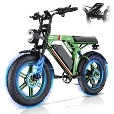 1000W Single Motor Electric Bicycle 20" Fat Tire E-Bike 48V/17.5Ah for Adults