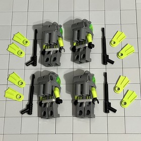 LEGO Atlantis Diver w/ Flippers Minifigure Lot atl006 atl008 lot Of 4 C5 5