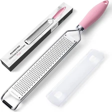 Pink Lemon Zester Cheese Grater Fine Stainless Steel