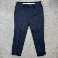 Lauren Ralph Lauren Mens Navy Blue Pinstripe 100 Wool Dress Pants 38W x 32L