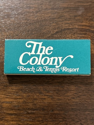 #ad The Colony Beach amp; Tennis Resort Sarasota Florida Rare Vtg Matchbox Matchbook $9.95